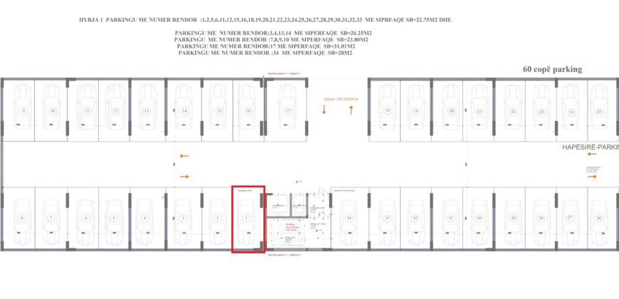 Parkingu Nr. 1 Blloku “B” Hyrja 1 **Rezervuar**