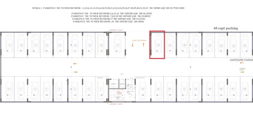 Parkingu Nr. 18 Blloku “B” Hyrja 1***REZERVUAR