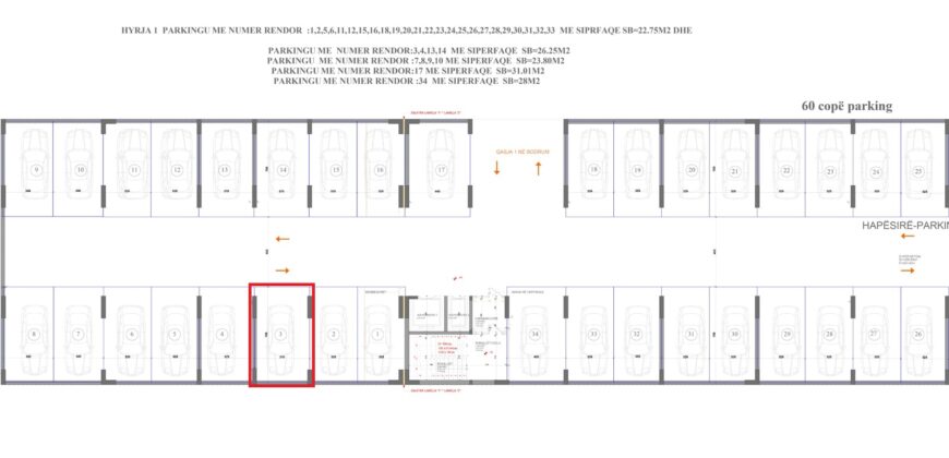 Parkingu Nr. 3 Blloku “B” Hyrja 1
