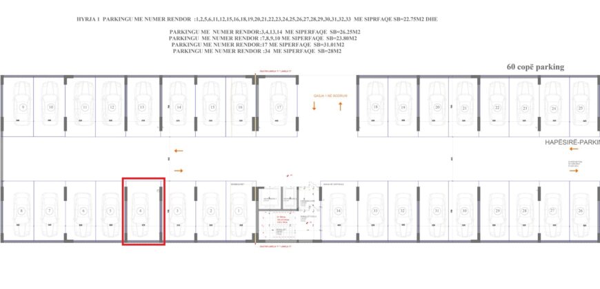 Parkingu Nr. 4 Blloku “B” Hyrja 1**REZERVUAR