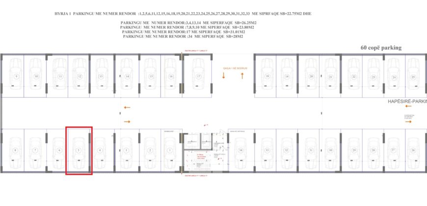 Parkingu Nr. 5 Blloku “B” Hyrja 1**REZERVUAR
