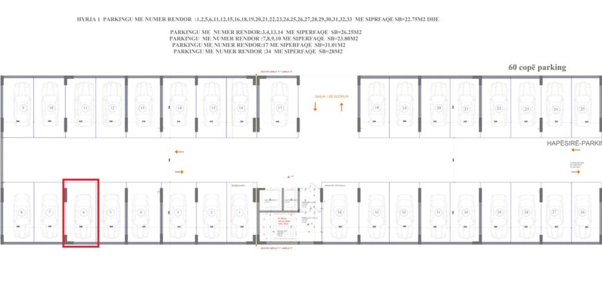 Parkingu Nr. 6 Blloku “B” Hyrja 1