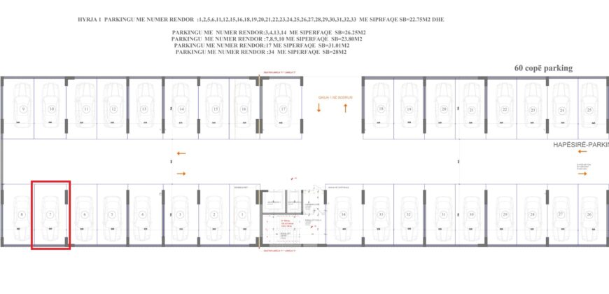 Parkingu Nr. 7 Blloku “B” Hyrja 1