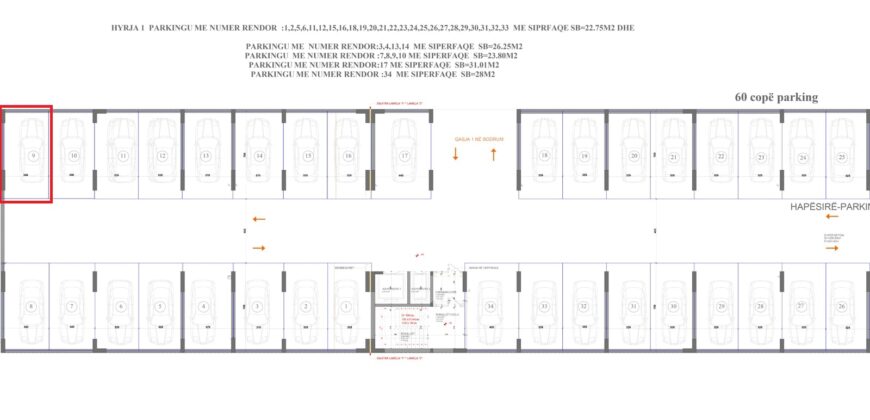 Parkingu Nr. 9 Blloku “B” Hyrja 1