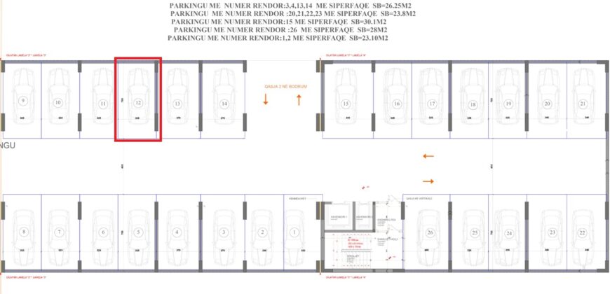 Parkingu Nr. 12 Blloku “B” Hyrja 2