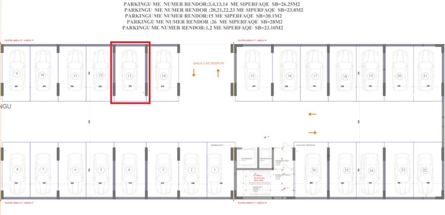 Parkingu Nr. 13 Blloku “B” Hyrja 2