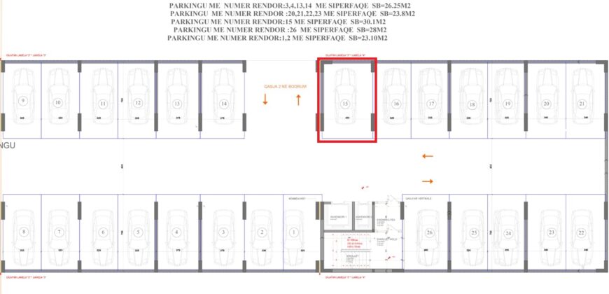 Parkingu Nr. 15 Blloku “B” Hyrja 2