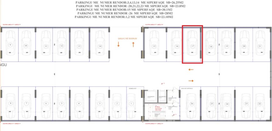 Parkingu Nr. 17 Blloku “B” Hyrja 2