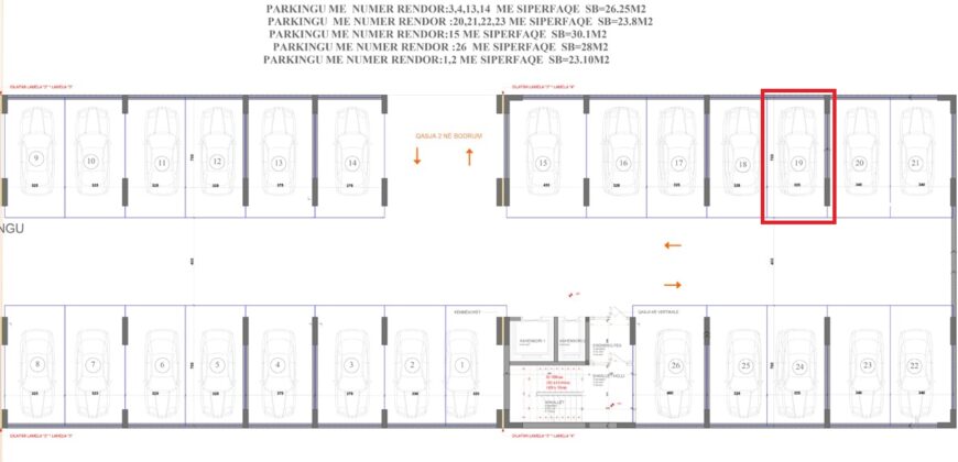 Parkingu Nr. 19 Blloku “B” Hyrja 2