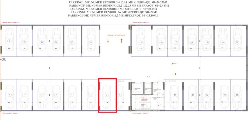 Parkingu Nr. 2 Blloku “B” Hyrja 2