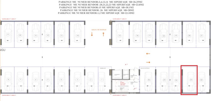 Parkingu Nr. 23 Blloku “B” Hyrja 2