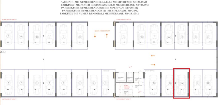 Parkingu Nr. 24 Blloku “B” Hyrja 2