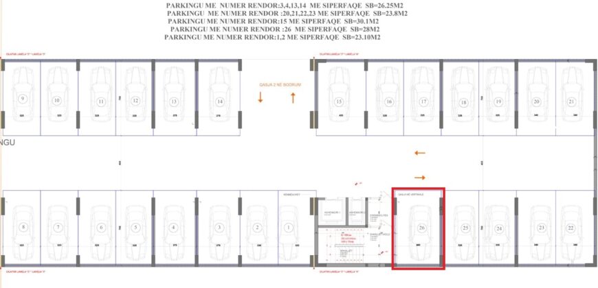 Parkingu Nr. 26 Blloku “B” Hyrja 2