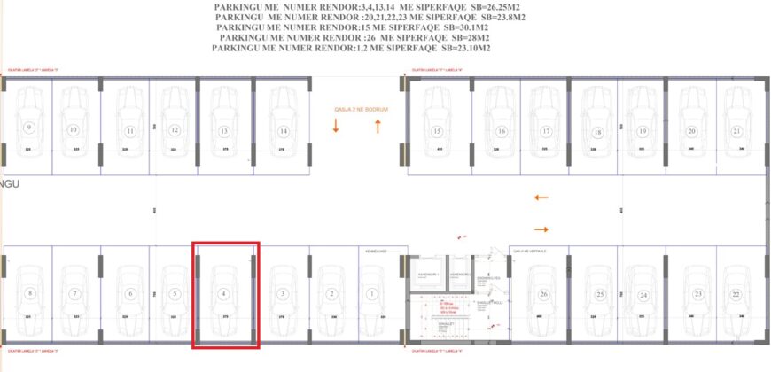 Parkingu Nr. 4 Blloku “B” Hyrja 2
