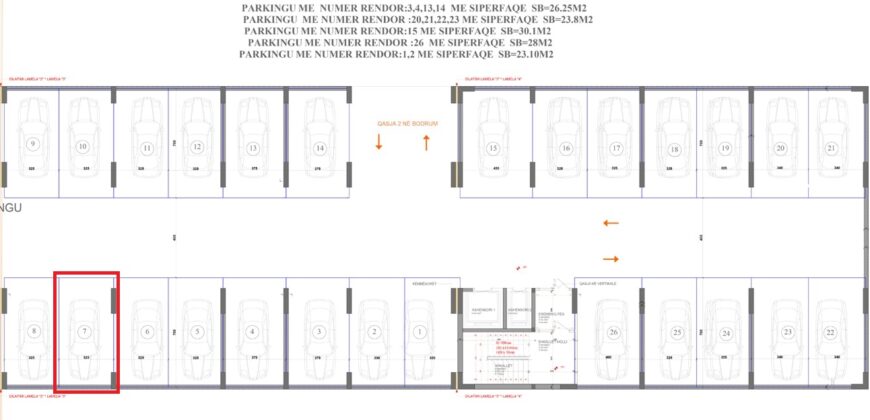 Parkingu Nr. 7 Blloku “B” Hyrja 2