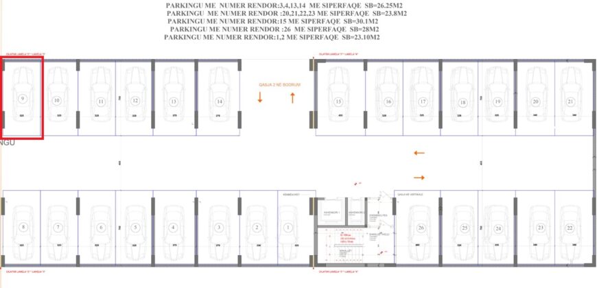 Parkingu Nr. 9 Blloku “B” Hyrja 2