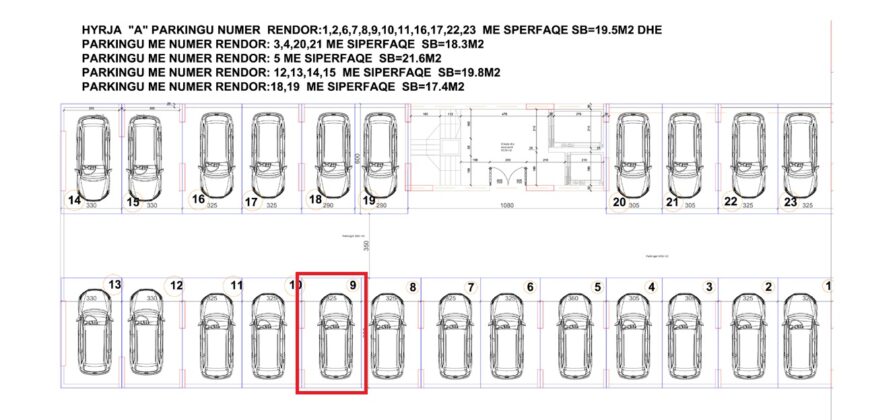 Parkingu Nr. 9 Blloku Hyrja A