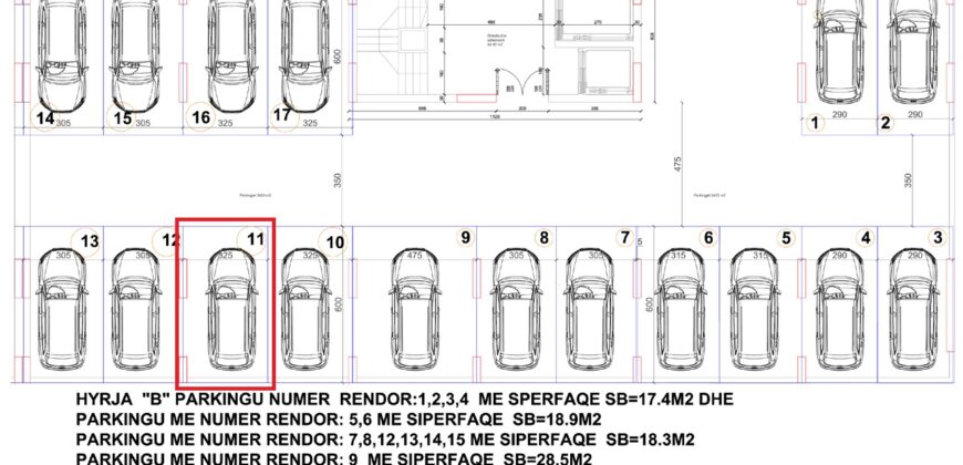 Parkingu Nr. 11 Blloku Hyrja B