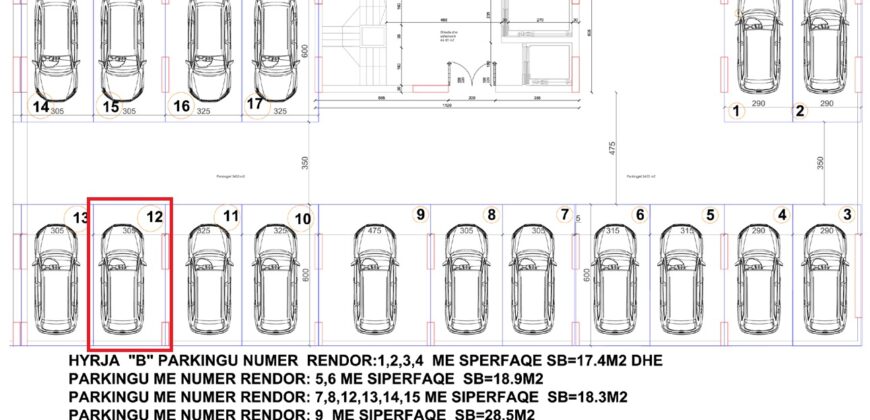 Parkingu Nr. 12 Blloku Hyrja B