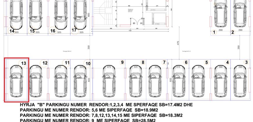 Parkingu Nr. 13 Blloku Hyrja B