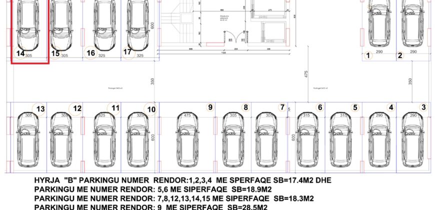 Parkingu Nr. 14 Blloku Hyrja B