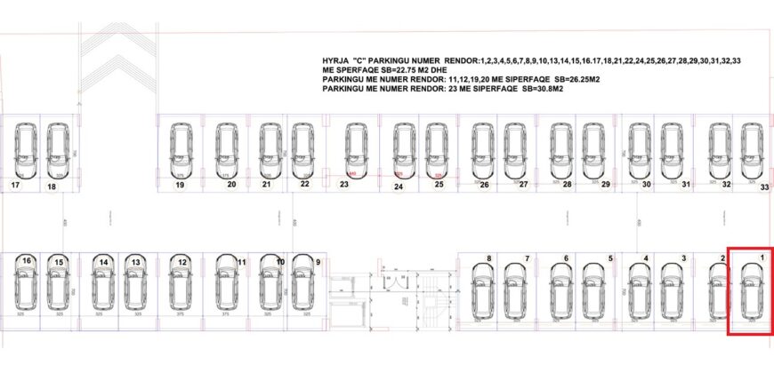 Parkingu Nr. 1 Blloku Hyrja C**REZERVUAR