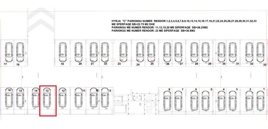 Parkingu Nr. 13 Blloku Hyrja C