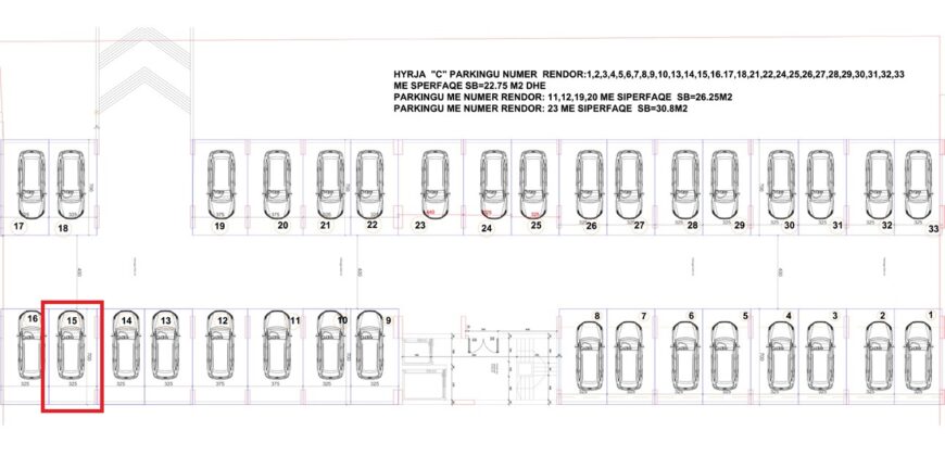 Parkingu Nr. 15 Blloku Hyrja C