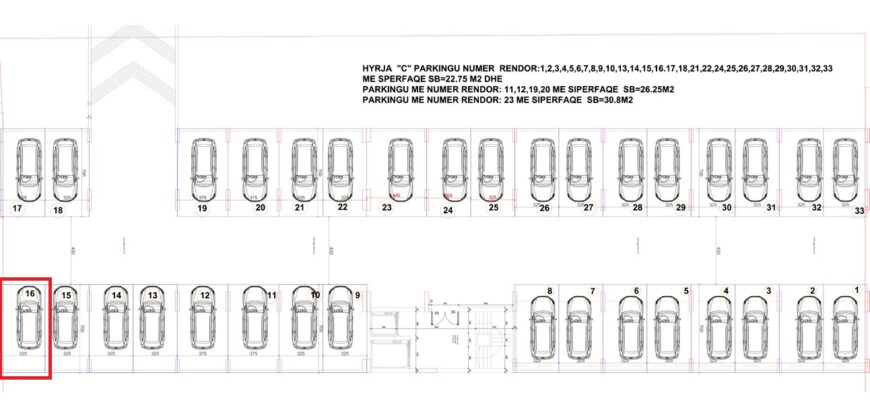 Parkingu Nr. 16 Blloku Hyrja C