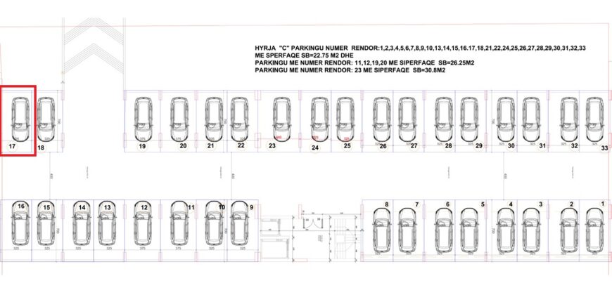 Parkingu Nr. 17 Blloku Hyrja C