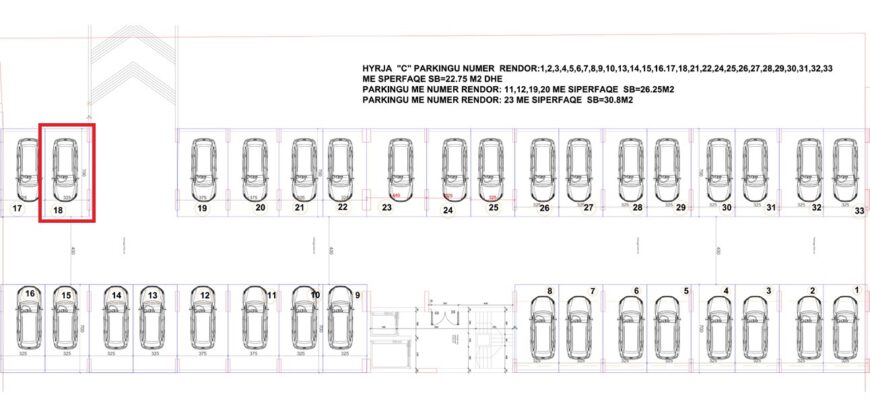 Parkingu Nr. 18 Blloku Hyrja C