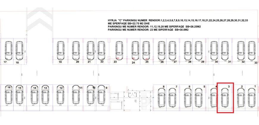 Parkingu Nr. 3 Blloku Hyrja C
