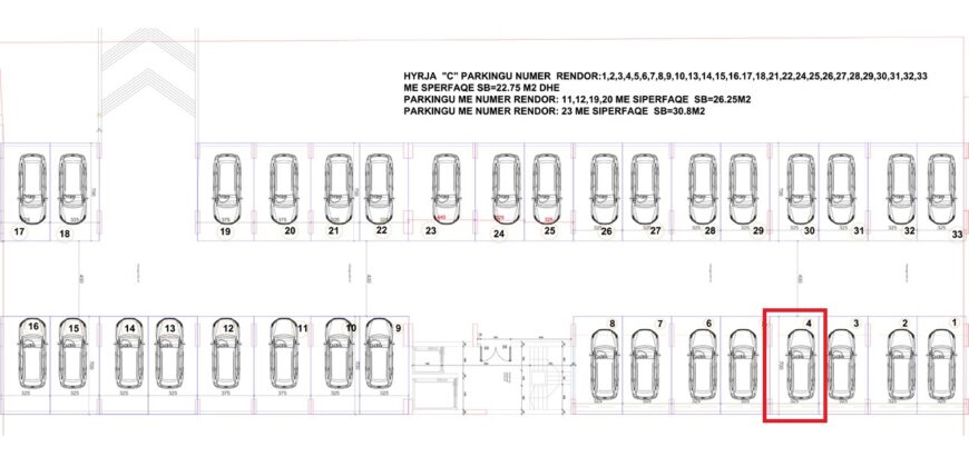 Parkingu Nr. 4 Blloku Hyrja C
