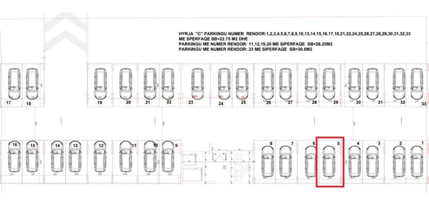 Parkingu Nr. 5 Blloku Hyrja C
