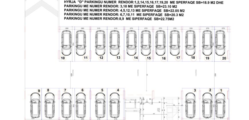 Parkingu Nr. 12 Blloku Hyrja D