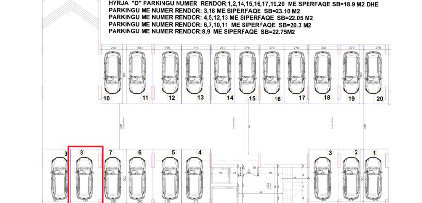 Parkingu Nr. 8 Blloku Hyrja D**REZERVUAR
