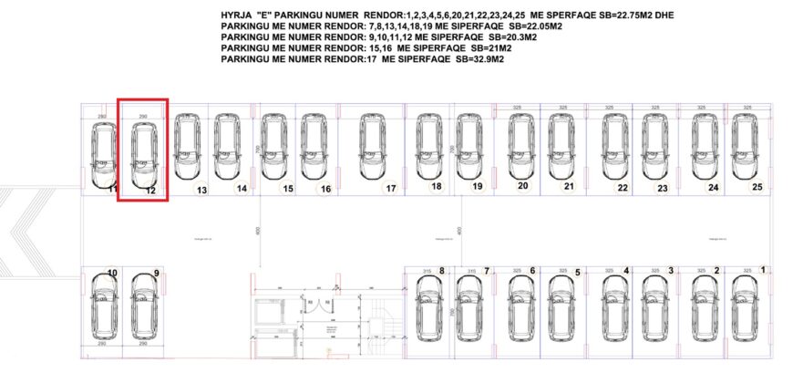 Parkingu Nr. 12 Blloku Hyrja E