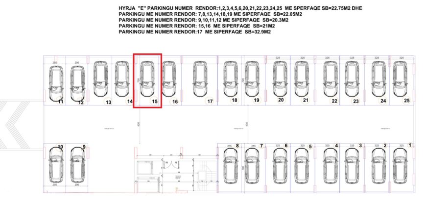 Parkingu Nr. 15 Blloku Hyrja E