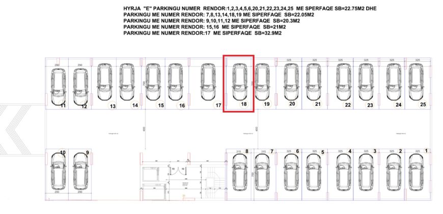 Parkingu Nr. 18 Blloku Hyrja E
