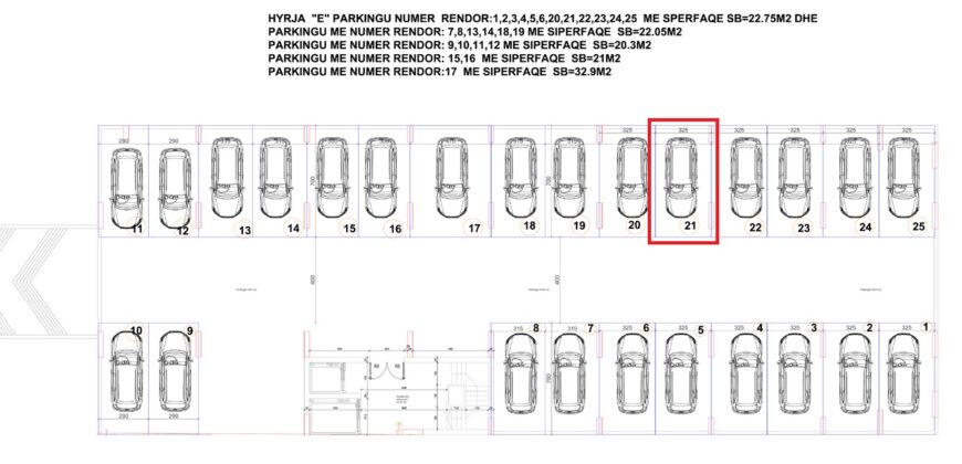 Parkingu Nr. 21 Blloku Hyrja E