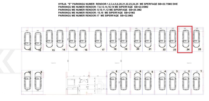 Parkingu Nr. 24 Blloku Hyrja E