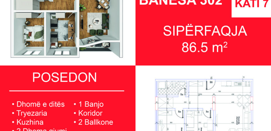 Banesa 302 Blloku i Ri “C” Hyrja 3**REZERVUAR