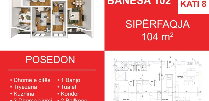 Banesa 102 Blloku i Ri “C” Hyrja 1*Rrezevuar