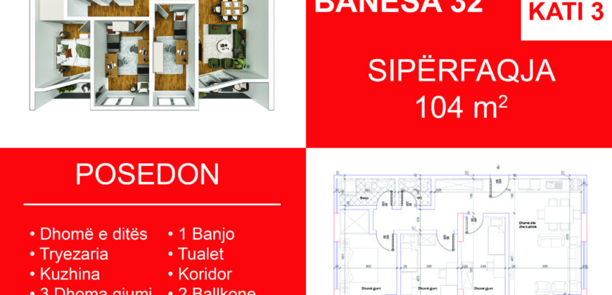 Banesa 32 Blloku i Ri “C” Hyrja 1***REZERVUAR Azren koka/b