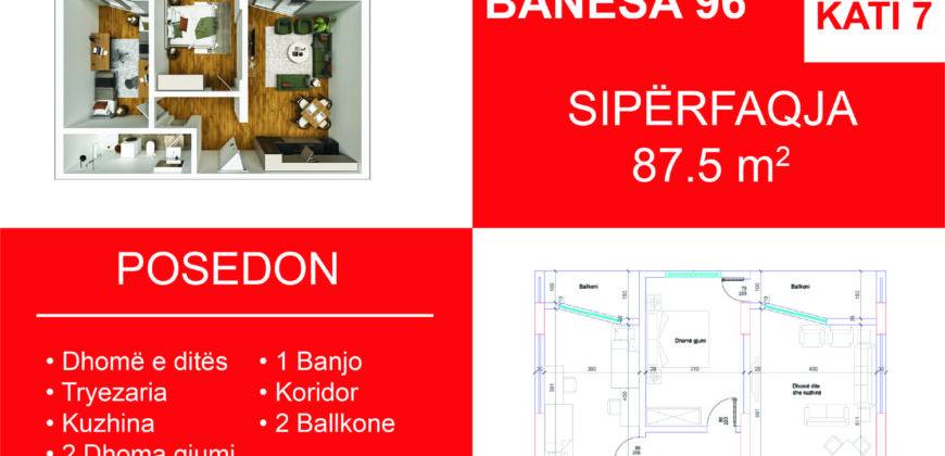 Banesa 96 Blloku i Ri “C” Hyrja 1*REZERVUAR