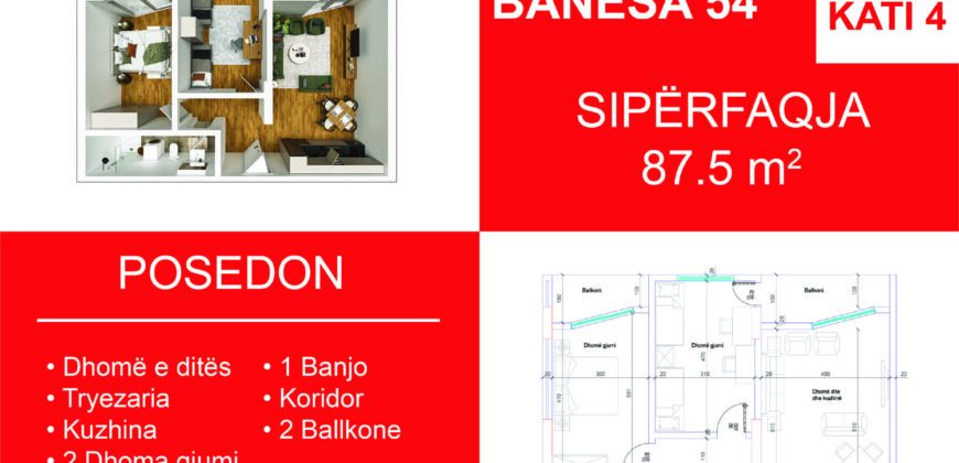 Banesa 54 Blloku i Ri “C” Hyrja 1 Rezervuar Xhevdet Shala /SP