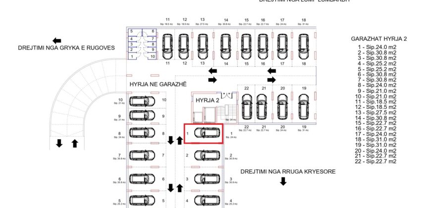 Parkingu Nr. 1 Blloku i Ri “C” Hyrja 2