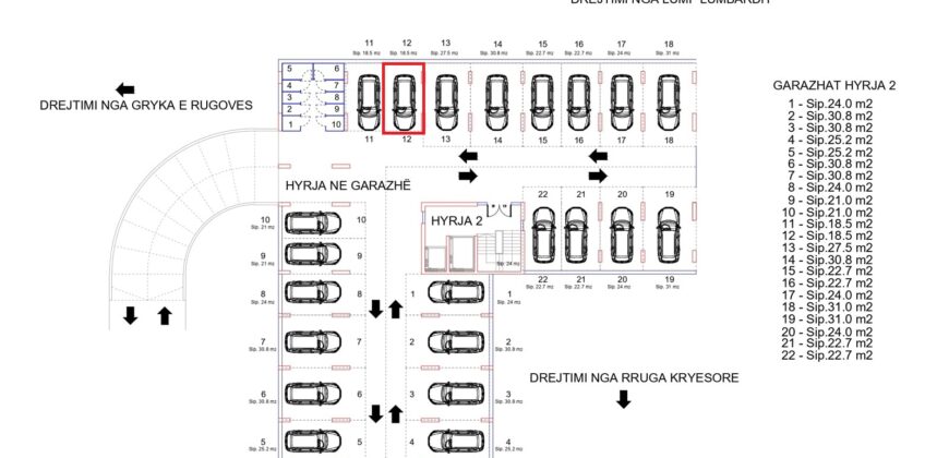 Parkingu Nr. 12 Blloku i Ri “C” Hyrja 2