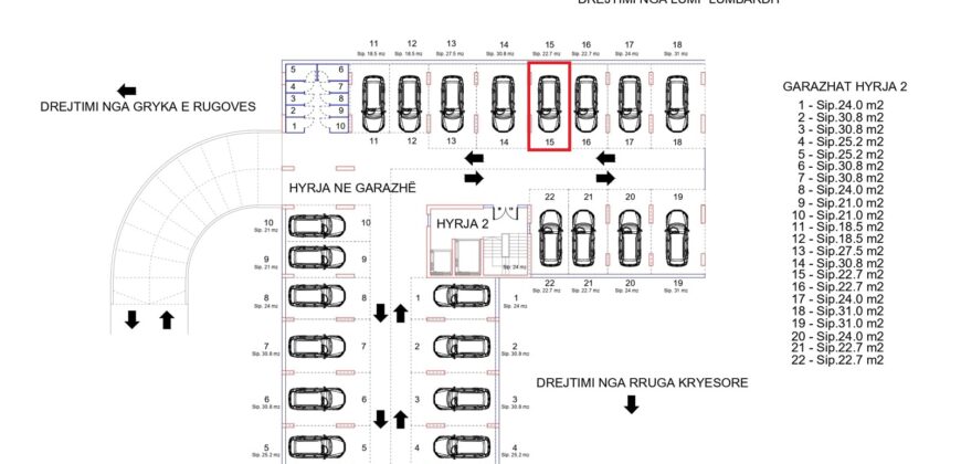 Parkingu Nr. 15 Blloku i Ri “C” Hyrja 2