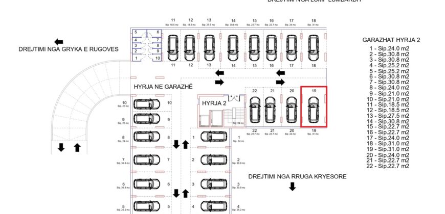 Parkingu Nr. 19 Blloku i Ri “C” Hyrja 2